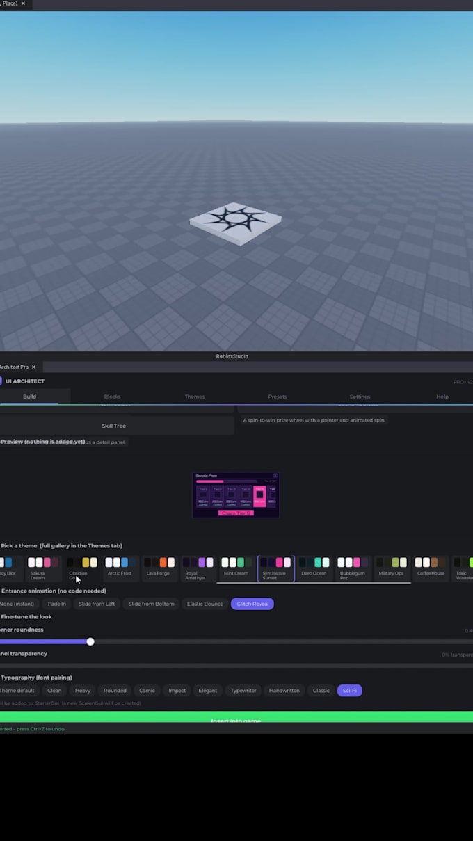 develop a custom advanced roblox studio plugin