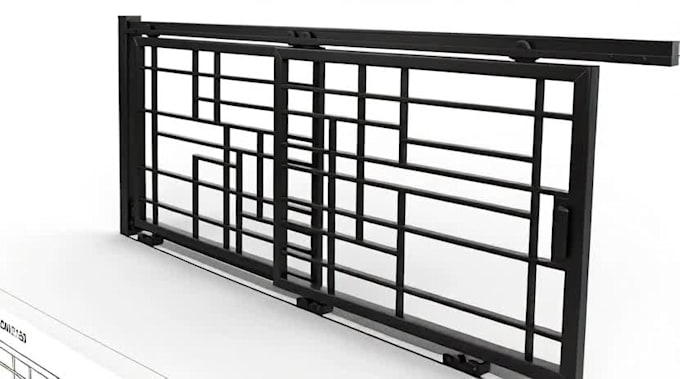 design modern main gate, grill, railing and welding drawing