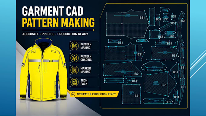make garment patterns, grading and cad patterns for clothing