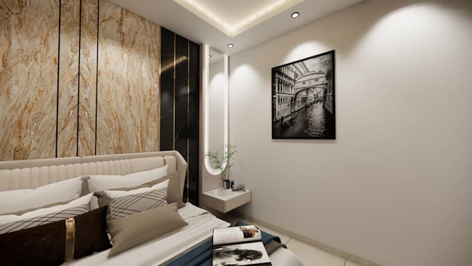 do interior design, sketchup 3d model and render