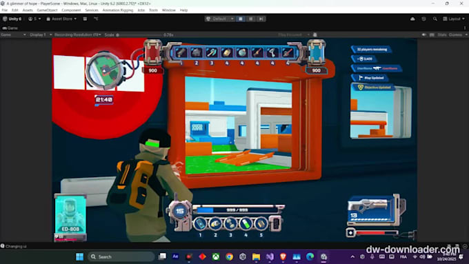 develop a 3d game in unity with custom gameplay mechanics