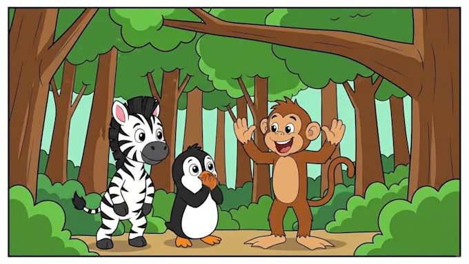 do  2d character animation and ai  cartoon animation video