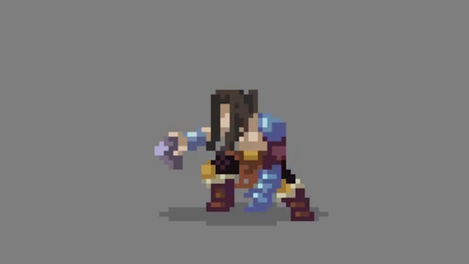 design pixel art character, pixel art sprite sheet and pixel art animations