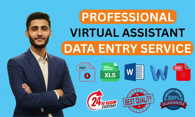 data entry microsoft excel, copy paste, web research, pdf to excel