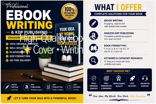 write, format and publish your ebook for amazon KDP