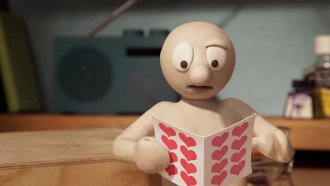 model charcater in clay, 3d clay, 3d animation, claymation, stop motion