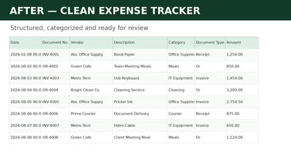 do invoice, receipt and expense data entry in excel