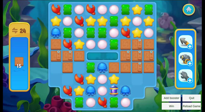 create professional match 3 unity puzzle game for mobile