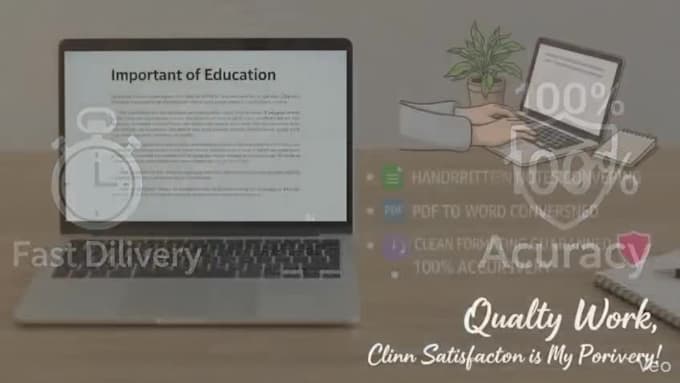 type handwritten notes into word or PDF