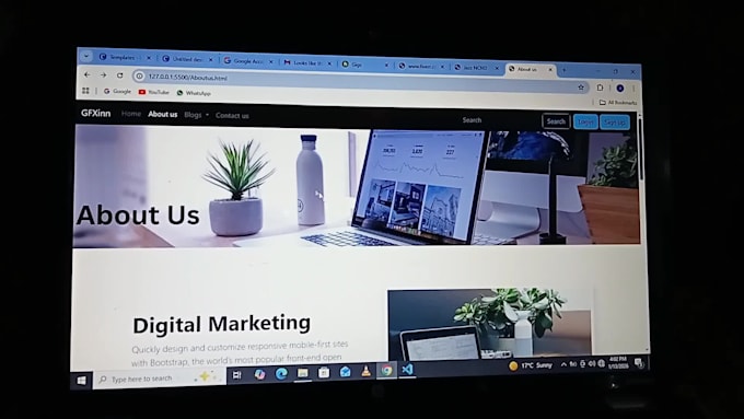 design HTML CSS bootstrap website using bootstrap 5