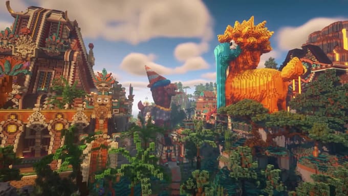 build minecraft spawn, castle, house, bases and maps in survival or creative