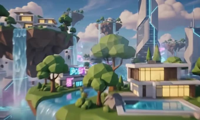 create full roblox character city maps game design, building with 3d environment