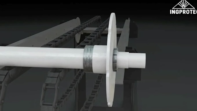 do 3d industrial animation, 3d machinery industrial automation process animation
