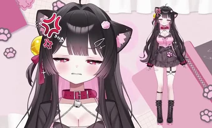 draw and rig 2d vtuber model, live2d vtuber, vtuber rigging, v tuber design