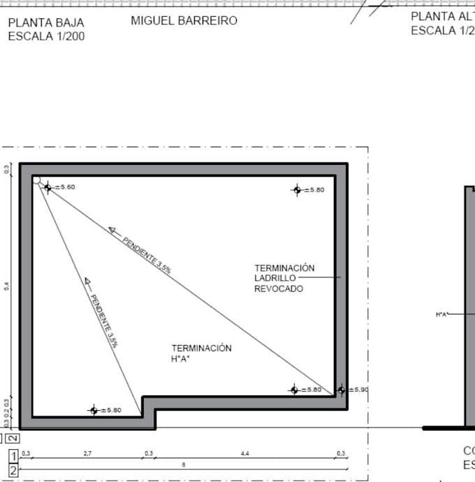 pdf, imagen, plano, boceto a planos de planta en autocad, dwg
