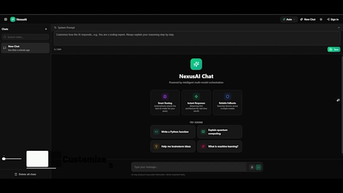 develop ai saas chatbot using next js and open ai