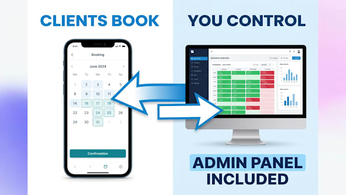 create mobile booking website for nail artist with admin panel and telegram