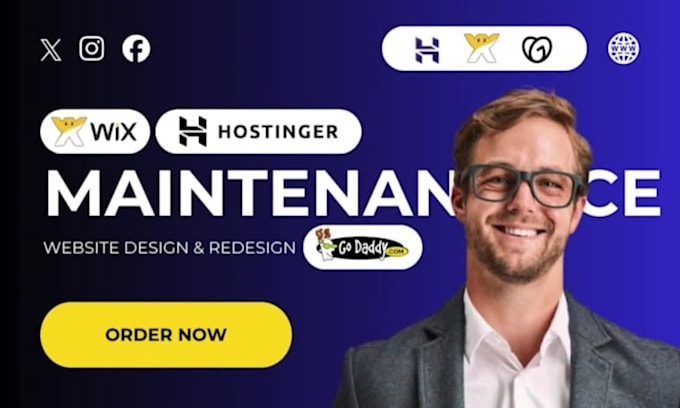 website maintenance wix update hostinger godaddy website fix wix website
