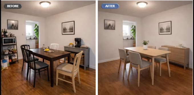 virtually stage empty rooms for real estate listings