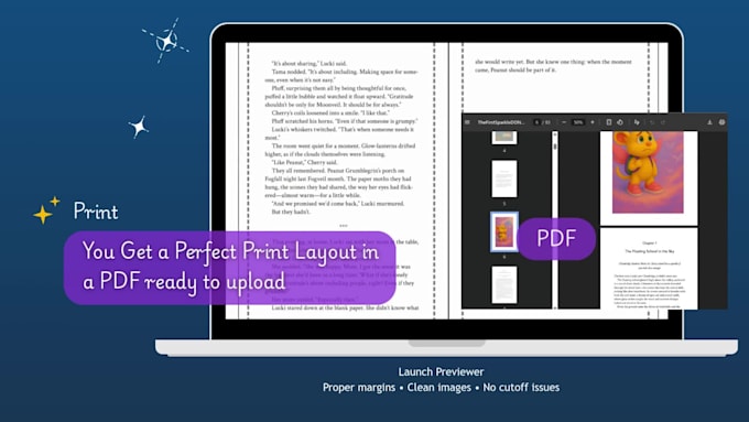 format your childrens book for KDP and create a print ready PDF