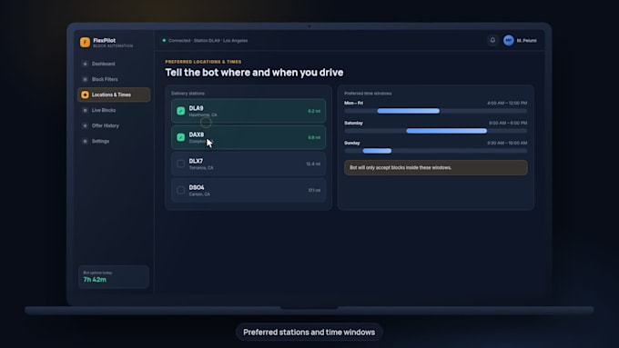 develop amazon flex bot, grabber bot, amazon flex flex driver bot, block grabber