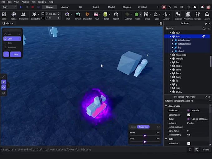 create custom roblox vfx, combat effects, particles and animations for your game