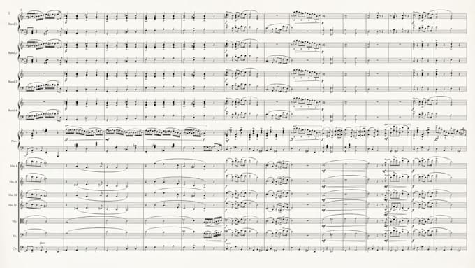 do a music arrangement for piano, strings, choir and more