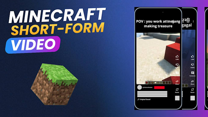 make minecraft short form video
