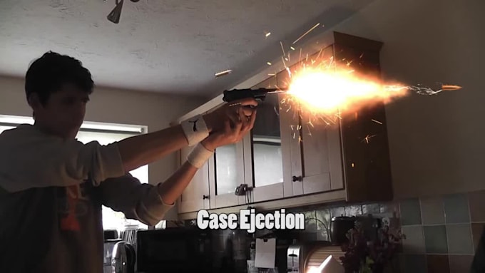 do professional vfx compositing gunshot fire muzzle flash fire debris