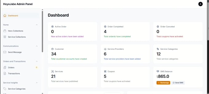 build a custom laravel website with admin dashboard