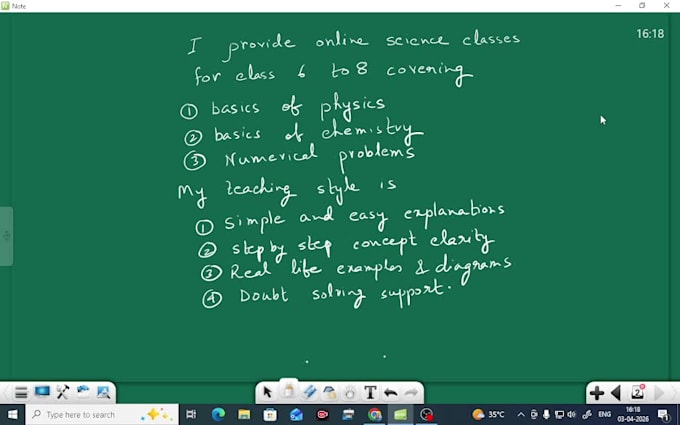 give online science classes for class 6 to 8 students