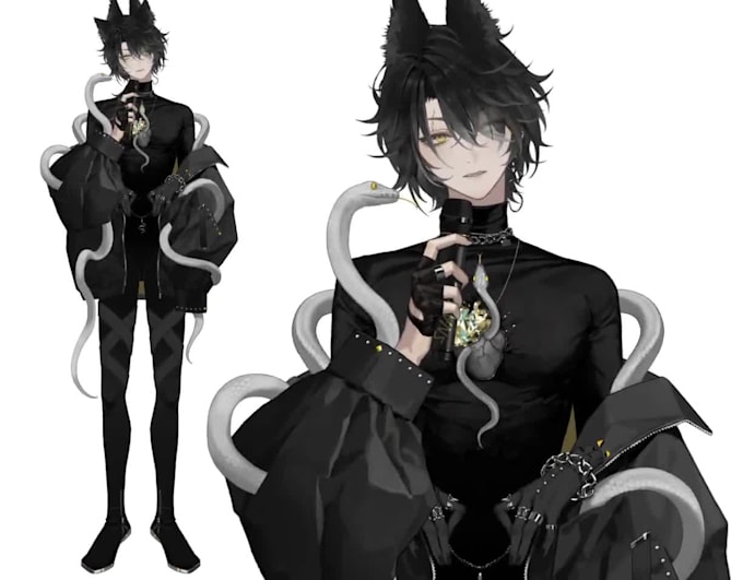 do live2d vtuber model and rigging 2d vtuber nsfw character design obs setup