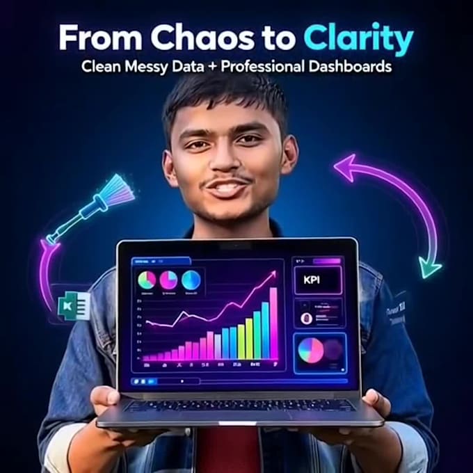 clean messy data and create professional analytics dashboards