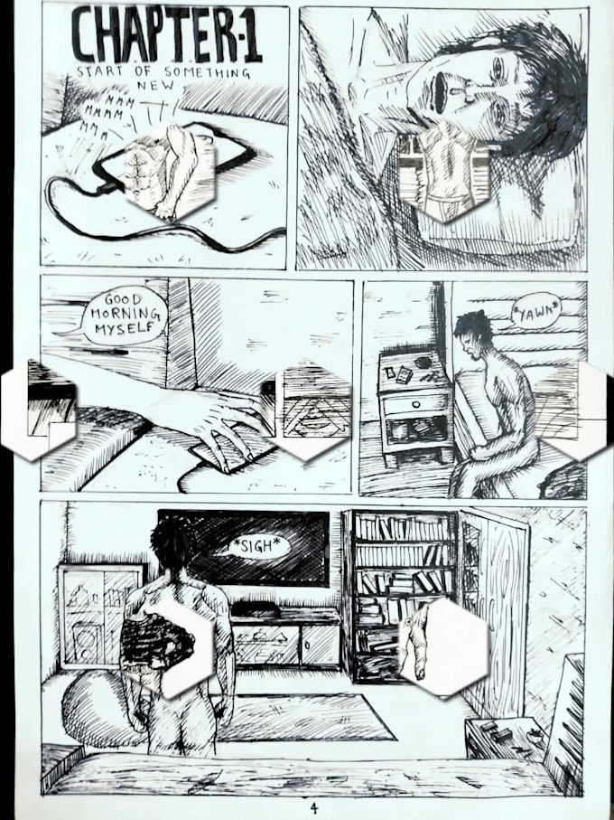 illustrate your custom comic strip from any idea or script