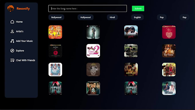 build your custom music website