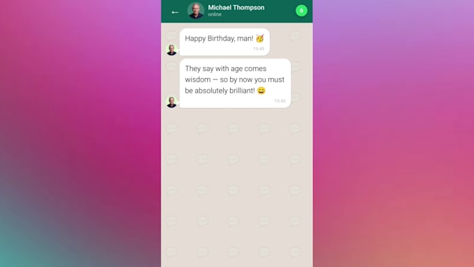 create a whatsapp style birthday surprise from your whole team