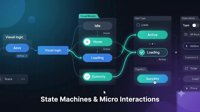 create interactive rive ui animation for saas website and app