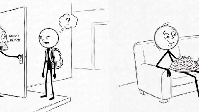 do engaging 2d stickman 3d stickman animation for youtube storytelling