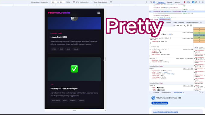 convert figma to webflow or HTML CSS responsive landing page
