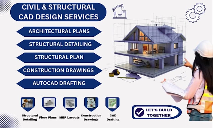 create civil and structural cad drawings in autocad