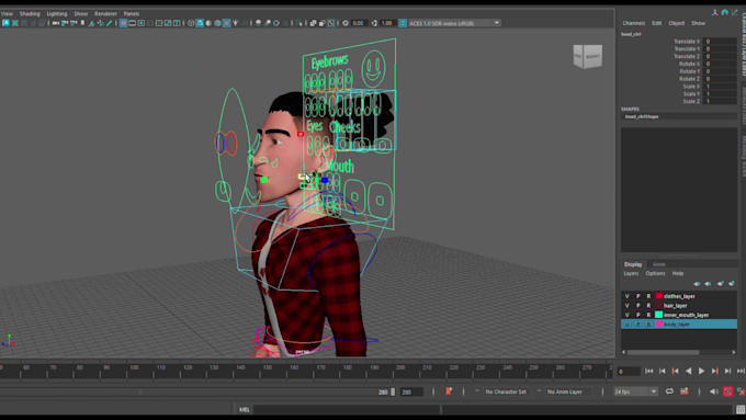 create professional 3d character rigging for maya
