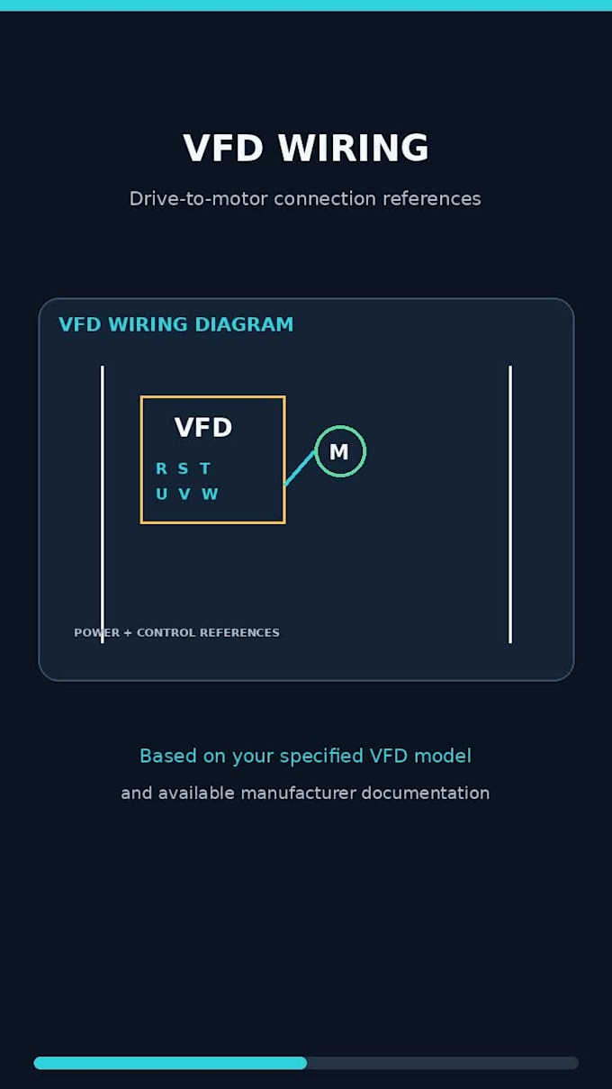 draw electrical motor control and vfd wiring schematics