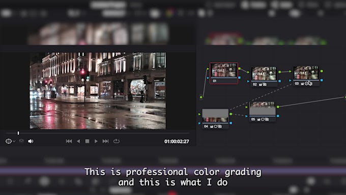 do professional video color grading
