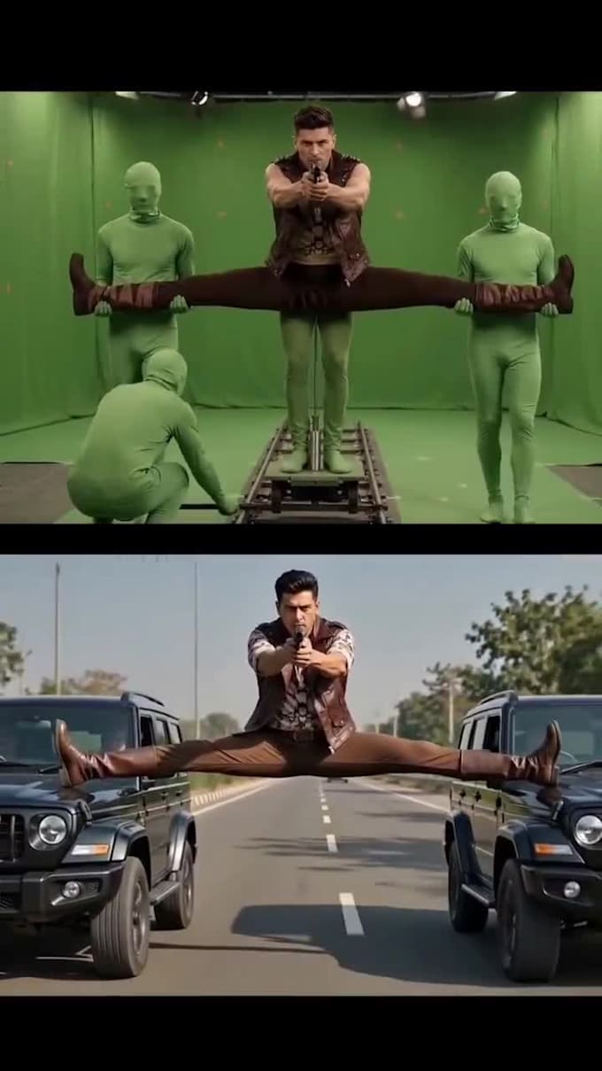 do vfx green screen background remove spokesperson video chroma key rotoscoping