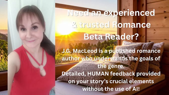 be your romance beta reader as a published author no ai