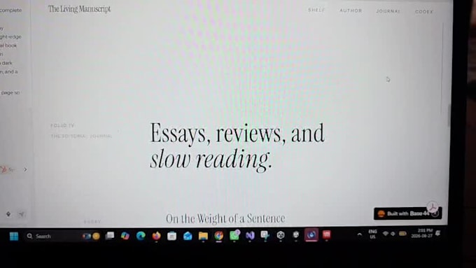 create a modern literature website