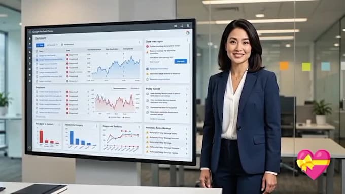 set up google merchant center and fix suspension issues