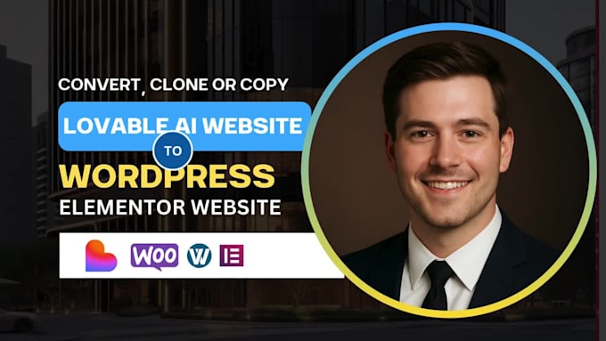 convert clone redesign wix lovable ai to wordpress copy lovable ai website