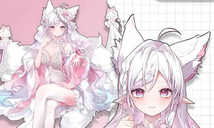design and rig a vintage live2d vtuber model