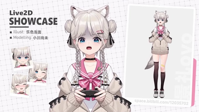 design and rig 2d vtuber model, live2d model, 2d vtuber, live2d, live2d rigging